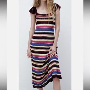 Zara Multicolor Striped Dress